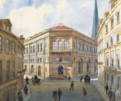 ""Riian pörssin muotokuva Latviassa"" (Riian pörssin näkymä) Albert Benois