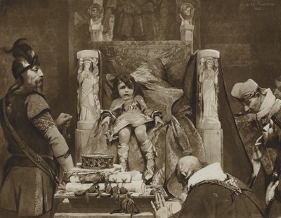 Clovis II, The Boy Kind of the Franks (litho) tekijältä Albert Pierre René (after) Maignan