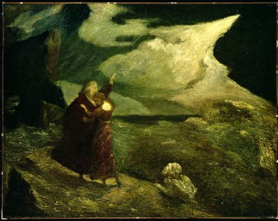 Huonekalut ja erilaiset esineet 1100- ja 1300-luvuilta tekijältä Albert Pinkham Ryder