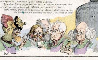 Ennakointi: tutkijat, "" Sota 1900-luvulla"" (kemiallinen ja bakteriologinen sodankäynti?), Robida, n.d. tekijältä Albert Robida
