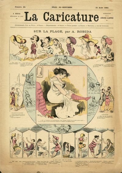Albert Robidan (1848-1926) kuvitus La Caricaturen (1880) kanteen tekijältä Albert Robida