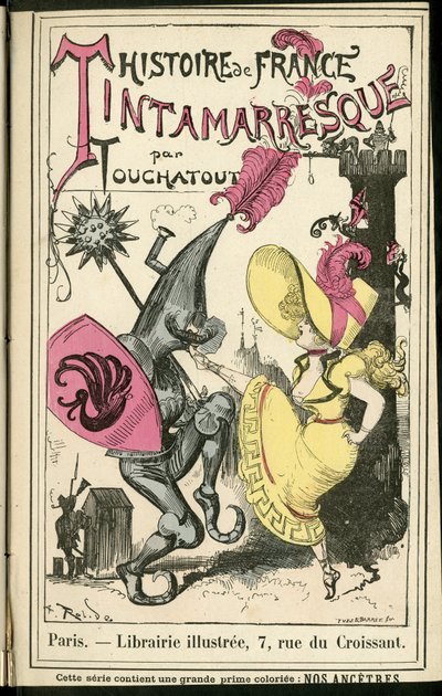 Albert Robidan (1848-1926) kuvitus Histoire de France tintamarresquessa, n. 1880 - Historia, tanssi tekijältä Albert Robida