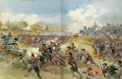 Yhdeksäs Italian sota (1542-1546): Cherryn taistelu (Italia) tekijältä Albert Robida