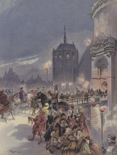 Charles-Quintin vastaanotto Amboisessa tekijältä Albert Robida