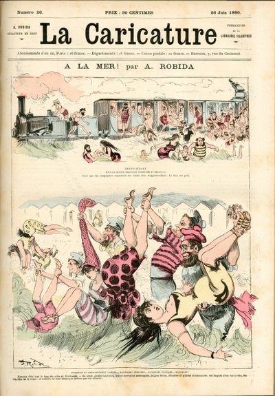 Merelle! 1880 (kaiverrus) tekijältä Albert Robida