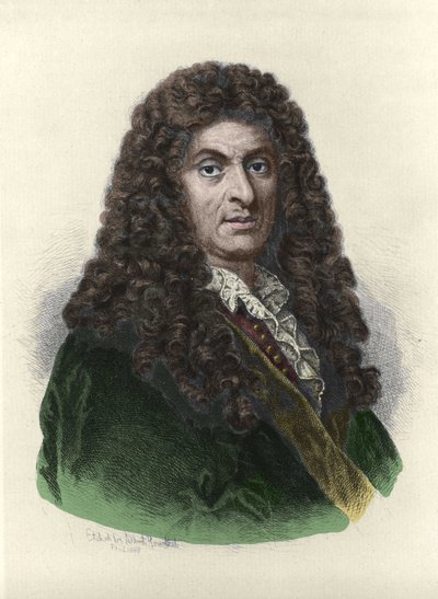 Henry Purcellin (1659-1695) muotokuva, englantilainen säveltäjä Albert Rosenthalin piirustuksen perusteella. tekijältä Albert Rosenthal