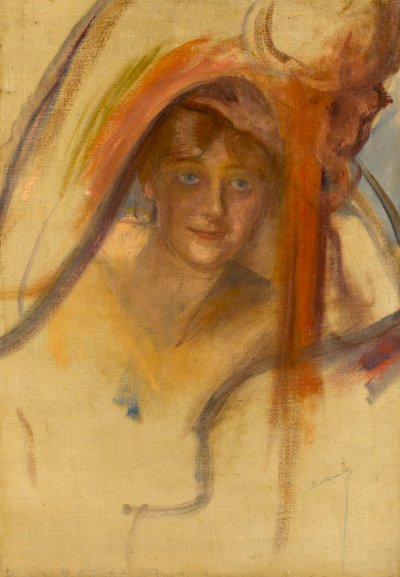 Tutkimus Femme a la Harpelle, n. 1902 tekijältä Albert de Belleroche