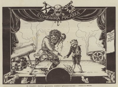 Venäjän-Japanin sodan näyttämö (Litho) tekijältä Alberto Martini