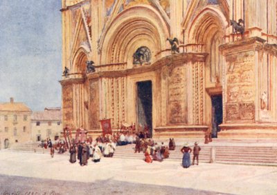 Duomo, Orvieto (värilitografia) tekijältä Alberto Pisa