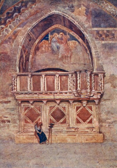 Saarnastuoli, alakirkko, S Francesco, Assisi (värilitro) tekijältä Alberto Pisa