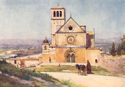 S Francesco, Assisi (värilitografia) tekijältä Alberto Pisa