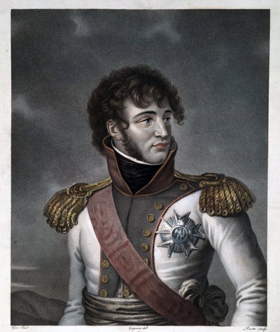 Joachim Muratin muotokuva - Gregorius, Albert (1774-1853) - n. 1806 - Etsaus, akvarelli - 48,5x38 - Yksityiskokoelma tekijältä Albertus Gregorius