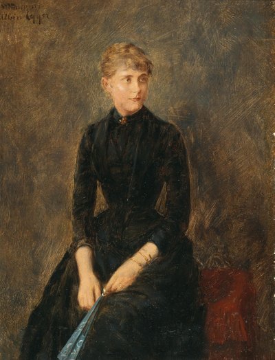 Muotokuva laulaja Hedwig Helbigistä 1869-1951 n. 1889. tekijältä Albin Egger Lienz