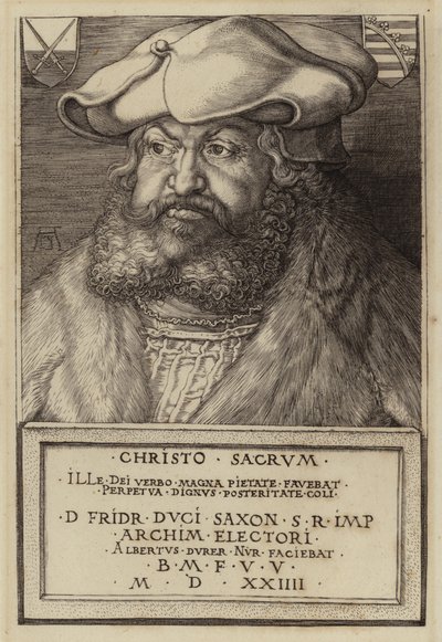 Frederick Viisas, Saksin vaaliruhtinas (kaiverrus) tekijältä Albrecht (after) Durer or Duerer