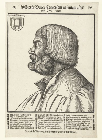 Albrecht Dürerin (1471-1528) muotokuva tekijältä Albrecht (after) Durer or Duerer