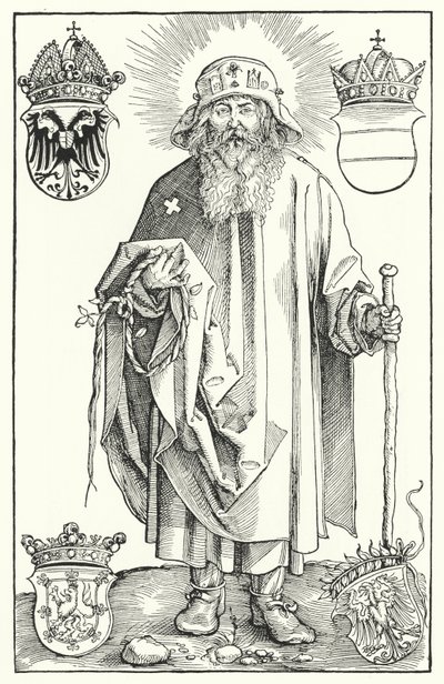 St Coloman (kaiverrus) tekijältä Albrecht (after) Durer or Duerer