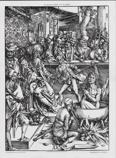 Pyhän Johanneksen marttyyri (kaiverrus) tekijältä Albrecht (after) Durer or Duerer