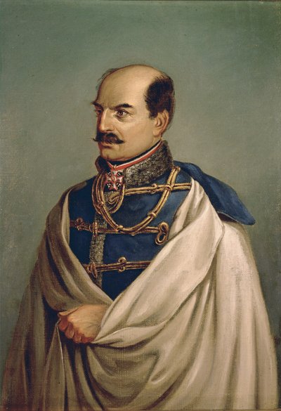 Feldzeugmeister Joseph kreivi Jellacic, Banus Kroatian ... (maalaus kankaalle) tekijältä Albrecht Adam