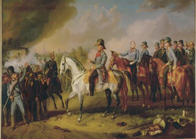 Kenttämarsalkka Johann Joseph Wenzel Radetzky ja hänen yleisesikuntansa ennen Milanoa ... (maalaus kankaalle) tekijältä Albrecht Adam