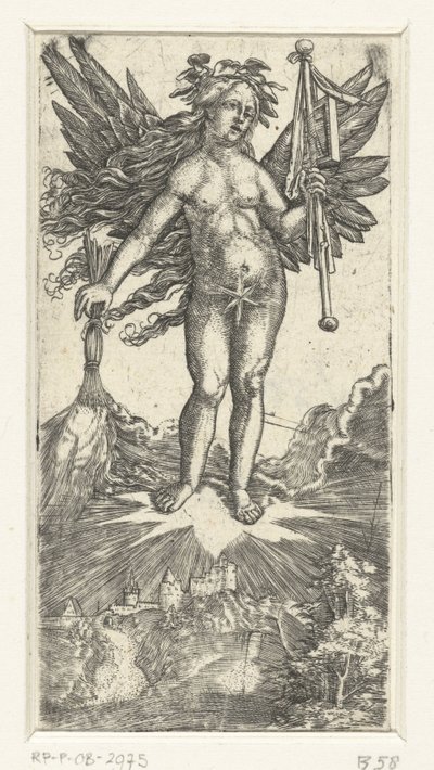 Allegorinen naishahmo, jolla on siivet tekijältä Albrecht Altdorfer