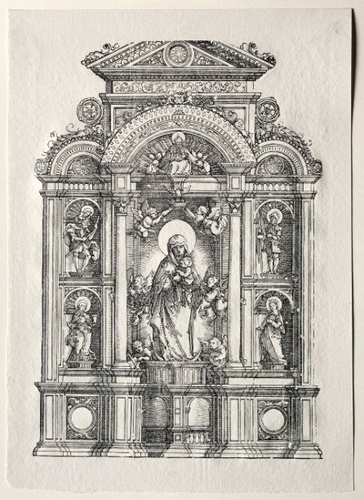 Alttari kauniin Regensburgin Marian kanssa, 1520. tekijältä Albrecht Altdorfer