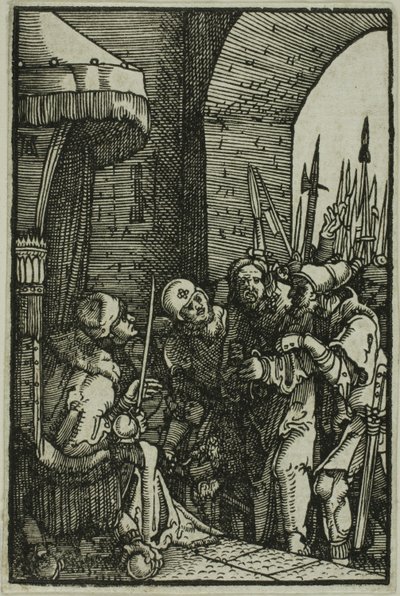 Kristus Pilatuksen edessä, julkaisusta Ihmisen lankeemus ja lunastus tekijältä Albrecht Altdorfer