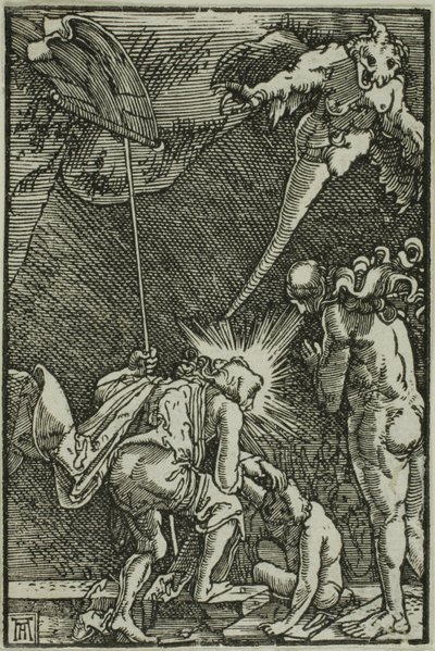 Kristus Limboon, kirjasta The Fall and Redemption of Man (Ihmisen syntiinlankeemus ja lunastus) tekijältä Albrecht Altdorfer