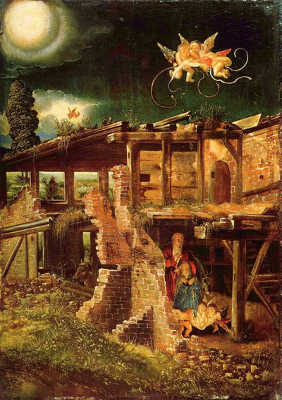 Saksa: Die Geburt Christi Kristuksen syntymä tekijältä Albrecht Altdorfer