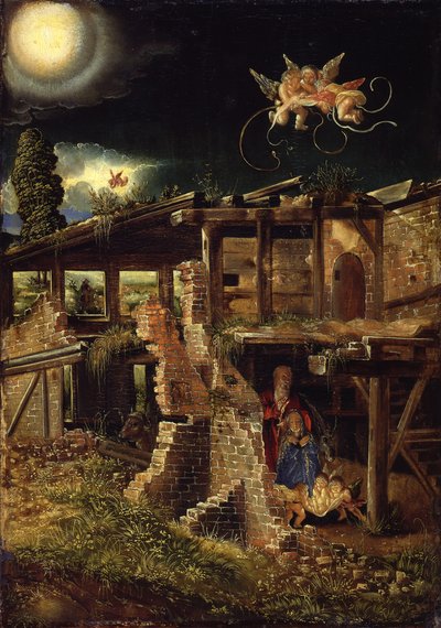 Saksa: Die Geburt Christi Kristuksen syntymä tekijältä Albrecht Altdorfer