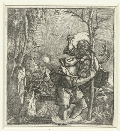 Pyhä Christopher tekijältä Albrecht Altdorfer