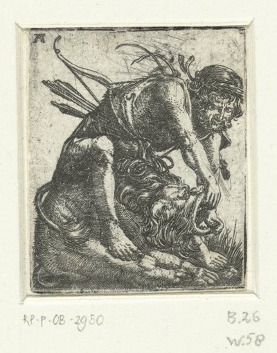 Hercules tappaa Nemean leijonan tekijältä Albrecht Altdorfer