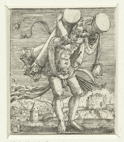 Hercules kantaa pylväitä tekijältä Albrecht Altdorfer