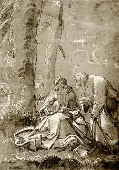 Pyhä perhe metsässä tekijältä Albrecht Altdorfer
