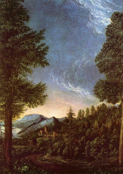 Tonavan maisema Regensburgin lähellä tekijältä Albrecht Altdorfer