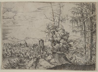 Maisema kahdella männyllä tekijältä Albrecht Altdorfer