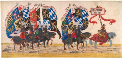 Saksan ruhtinaat - Albrecht Altdorferin (noin 1480-1538) työ, lyijykynä, tussi ja akvarelli, noin 1515 - Albertina, Wien (Itävalta) tekijältä Albrecht Altdorfer