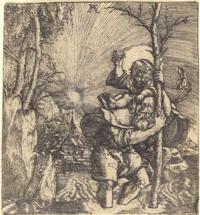Pyhä Christopher tekijältä Albrecht Altdorfer
