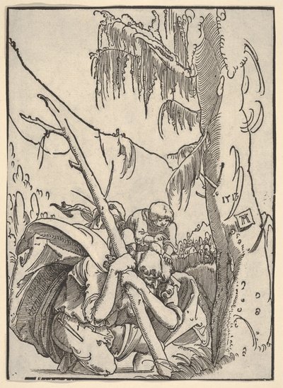 Pyhä Kristoffer kantaa Jeesus-lasta tekijältä Albrecht Altdorfer