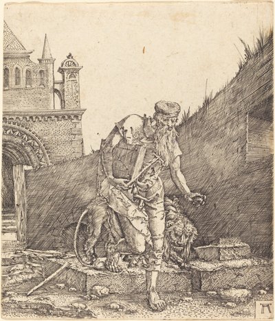 Pyhä Hieronymus pihalla tekijältä Albrecht Altdorfer