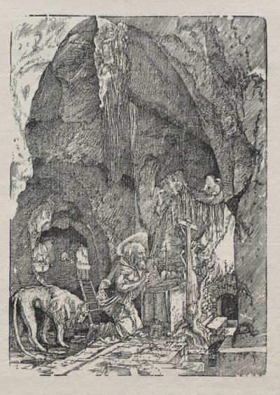 St. Jerome in the Cave, n. 1513-15. tekijältä Albrecht Altdorfer