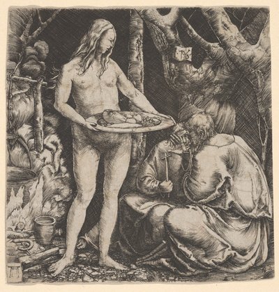 Kahden erakkon kiusaus tekijältä Albrecht Altdorfer