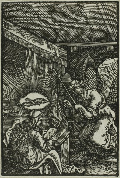 Annunciation, kirjasta The Fall and Redemption of Man tekijältä Albrecht Altdorfer