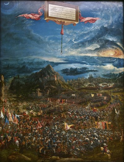 Aleksanterin taistelu Issuksessa, 1529 tekijältä Albrecht Altdorfer