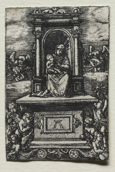 Ratisbonin kaunis neitsyt alttarilla, pian vuoden 1520 jälkeen. tekijältä Albrecht Altdorfer