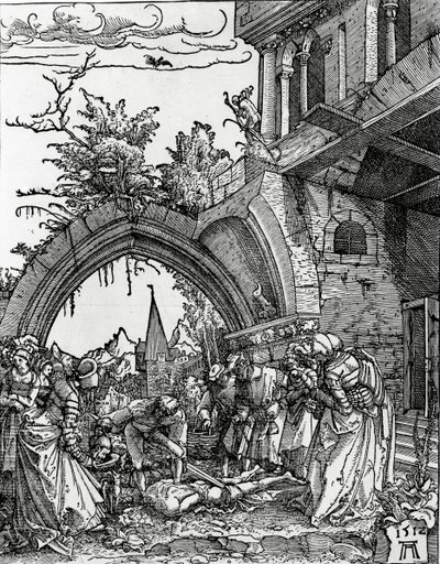 Pyhän Johannes Kastajan pään mestaus tekijältä Albrecht Altdorfer