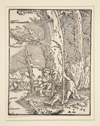 Jeesus-lapsi Pyhän Kristoferin kanssa sarjasta The Fall and Redemption of Man tekijältä Albrecht Altdorfer
