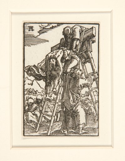 Laskeutuminen ristiltä sarjasta The Fall and Redemption of Man tekijältä Albrecht Altdorfer