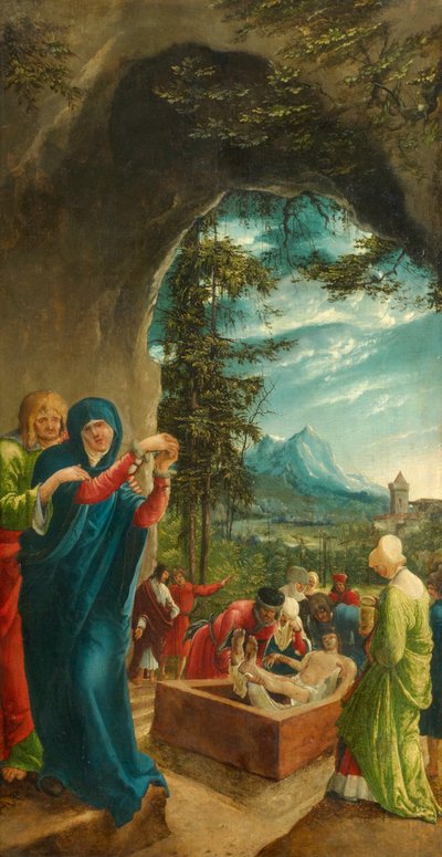 Kristuksen hautaus, 1518 tekijältä Albrecht Altdorfer