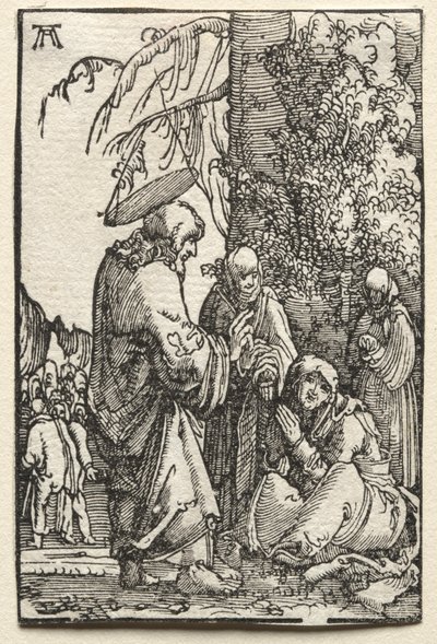 Ihmisen lankeemus ja lunastus: Kristus jättää äitinsä ennen kärsimystä, n. 1515. tekijältä Albrecht Altdorfer
