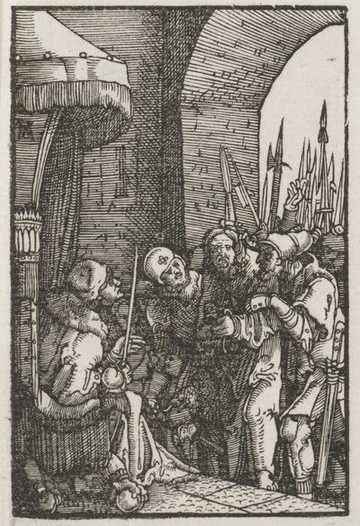 Ihmisen lankeemus ja lunastus: Kristus Pilatuksen edessä, n. 1515. tekijältä Albrecht Altdorfer